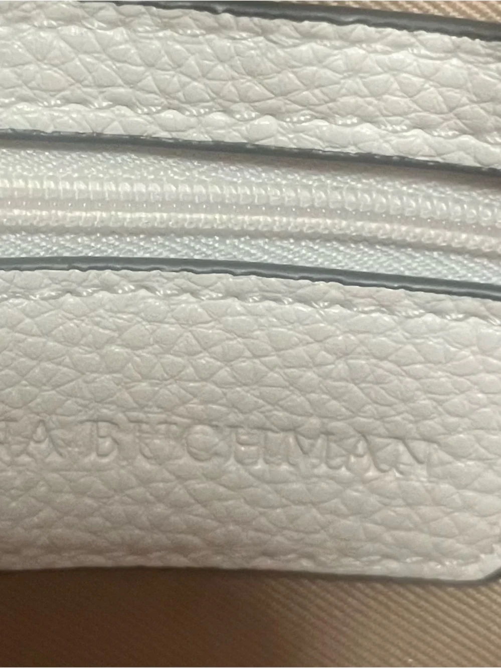 Dana Buchman White Crossbody Faux Leather Bag with Multiple Zip Pockets